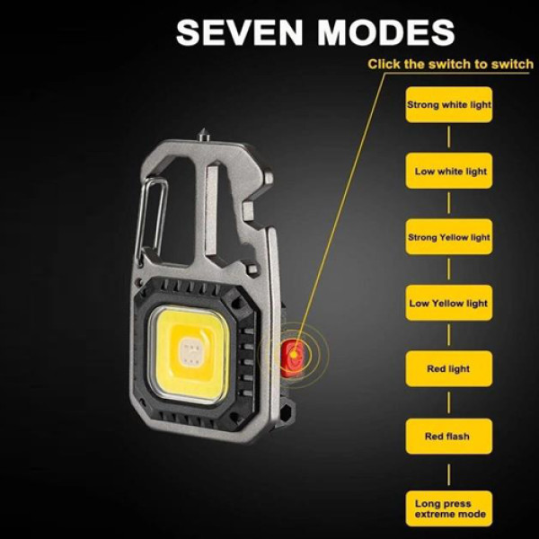 Ліхтар MULTIFUNCTIONAL 5138/KL-535-COB ULTRA White+Yellow+Red Multitool Li-Ion Акумулятор Магніт Карабін Викрутка ЗП Type-C Ліхтар MULTIFUNCTIONAL 5138/KL-535-COB ULTRA White+Yellow+Red Multitool Li-Ion Акумулятор Магніт Карабін Викрутка ЗП Type-C