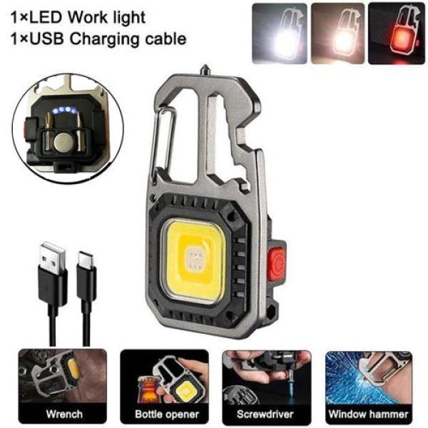 Ліхтар MULTIFUNCTIONAL 5138/KL-535-COB ULTRA White+Yellow+Red Multitool Li-Ion Акумулятор Магніт Карабін Викрутка ЗП Type-C Ліхтар MULTIFUNCTIONAL 5138/KL-535-COB ULTRA White+Yellow+Red Multitool Li-Ion Акумулятор Магніт Карабін Викрутка ЗП Type-C