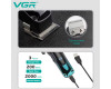 Аккумуляторная машинка для стрижки (clipper) VGR V-013 BLUE, 8 насадок, 6500 RPM, 2000 mAh, LED display