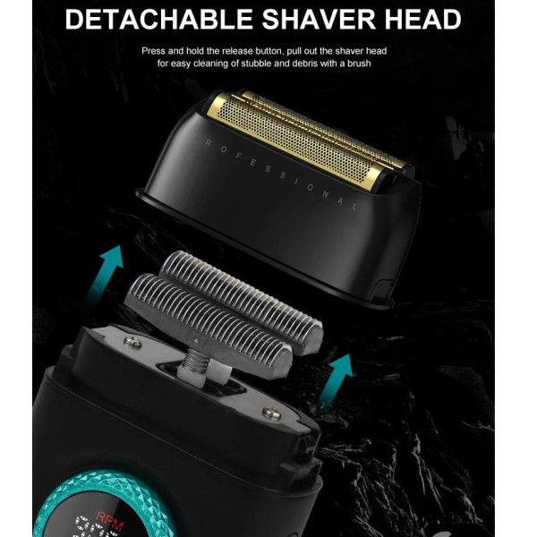 Електробритва VGR V-378 BLACK Шейвер Подвійне Лезо + Тример Регулювання Потужності 7000-9000 RPM LED Display Електробритва VGR V-378 BLACK Шейвер Подвійне Лезо + Тример Регулювання Потужності 7000-9000 RPM LED Display