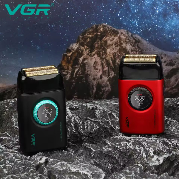 Електробритва VGR V-378 BLACK Шейвер Подвійне Лезо + Тример Регулювання Потужності 7000-9000 RPM LED Display Електробритва VGR V-378 BLACK Шейвер Подвійне Лезо + Тример Регулювання Потужності 7000-9000 RPM LED Display