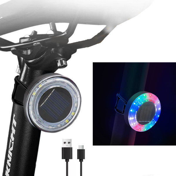 Стоп HYD-085-SMD(RGB), солнечная батарея, Waterproof, Li-Ion аккумулятор, ЗУ Type-C