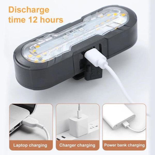 стоп CYGM-2229 STOP (red+yellow) з сигналом, Li-Ion акумулятор, повороти, ЗУ Type-C