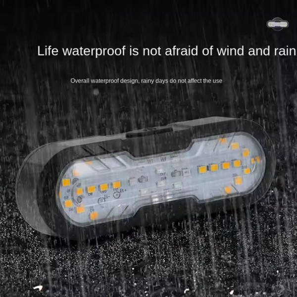 стоп CYGM-2229 STOP (red+yellow) з сигналом, Li-Ion акумулятор, повороти, ЗУ Type-C