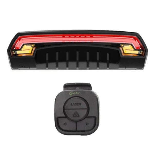 Велосипедний Стоп Поворот Meilan X5 З Дистанційним Пультом LED-USB Лазерні Смуги Датчик Світла Та Гальма