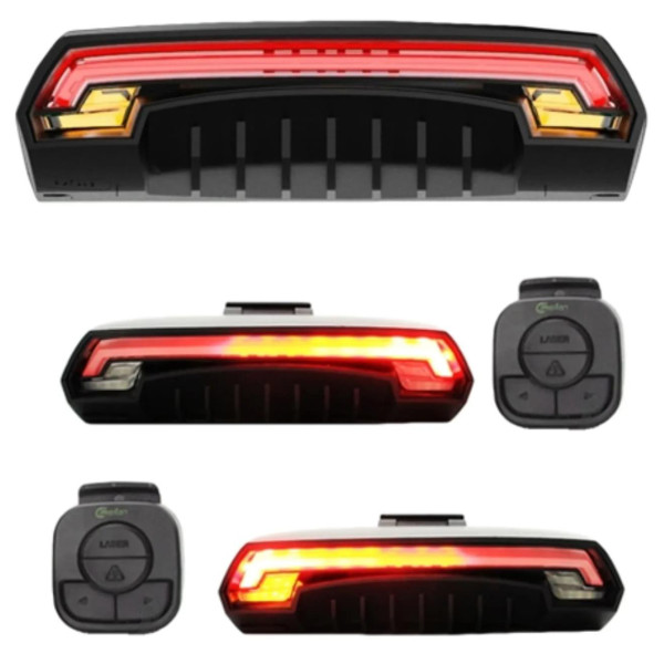 Велосипедний Стоп Поворот Meilan X5 З Дистанційним Пультом LED-USB Лазерні Смуги Датчик Світла Та Гальма