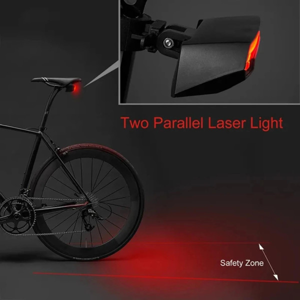 Велосипедний Стоп Поворот Meilan X5 З Дистанційним Пультом LED-USB Лазерні Смуги Датчик Світла Та Гальма