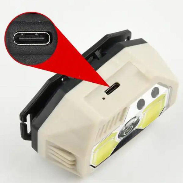 Ліхтар Налобний SH-S31-XPE+COB White+Red Motion Sensor Вбудований Акумулятор ЗП Type-C Box Ліхтар Налобний SH-S31-XPE+COB White+Red Motion Sensor Вбудований Акумулятор ЗП Type-C Box