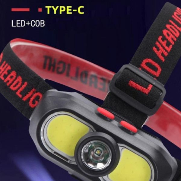 Ліхтар Налобний KX-302-LED+2COB 1x18650 ЗП Type-C Box Ліхтар Налобний KX-302-LED+2COB 1x18650 ЗП Type-C Box