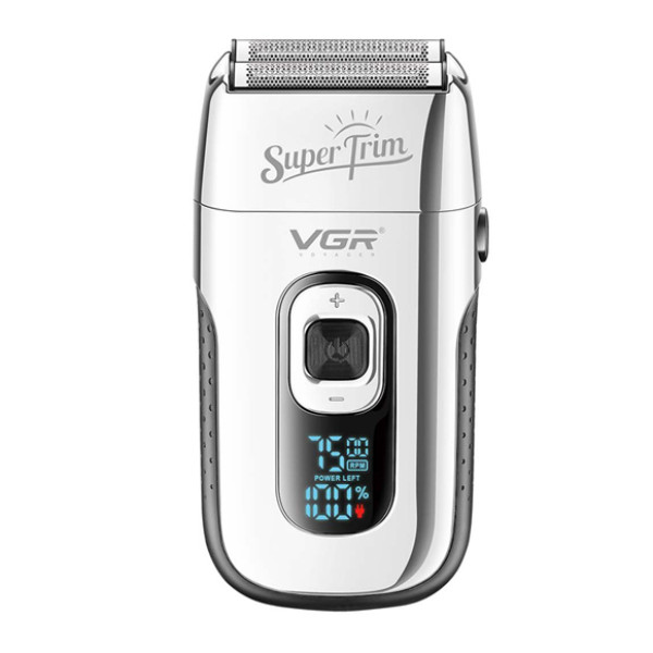 Электробритва VGR V-332 SILVER шейвер, двойное лезвие, триммер, LED Display