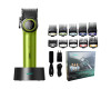 Акумуляторна Машинка Для Стрижки Clipper VGR V-001 GREEN 10 Насадок 9000 RPM 4600 mAh LED Light LED Display