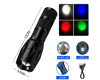 Ліхтар X10-4XPE LED WHITE+RED+BLUE+GREEN Li-Ion Акумулятор ЗП microUSB Zoom Ліхтар X10-4XPE LED WHITE+RED+BLUE+GREEN Li-Ion Акумулятор ЗП microUSB Zoom