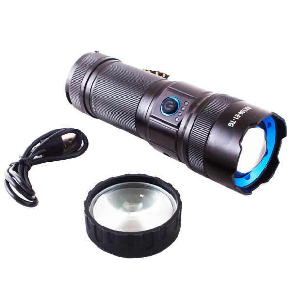 Ліхтар AK180 WHITE LASER LED PM30-TG 1х38650 Power Bank ЗП Type-C Zoom 5 Фільтрів Ліхтар AK180 WHITE LASER LED PM30-TG 1х38650 Power Bank ЗП Type-C Zoom 5 Фільтрів