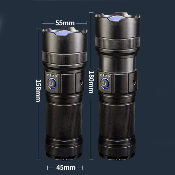 Ліхтар AK180 WHITE LASER LED PM30-TG 1х38650 Power Bank ЗП Type-C Zoom 5 Фільтрів Ліхтар AK180 WHITE LASER LED PM30-TG 1х38650 Power Bank ЗП Type-C Zoom 5 Фільтрів