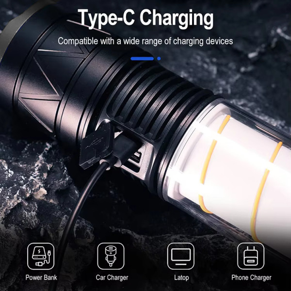 Ліхтар зі Світильником CH-5021-TG+COB Li-Ion Акумулятор ЗУ Type-C Zoom Ліхтар зі Світильником CH-5021-TG+COB Li-Ion Акумулятор ЗУ Type-C Zoom