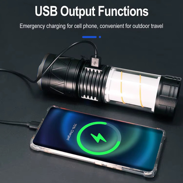 Ліхтар зі Світильником CH-5021-TG+COB Li-Ion Акумулятор ЗУ Type-C Zoom Ліхтар зі Світильником CH-5021-TG+COB Li-Ion Акумулятор ЗУ Type-C Zoom