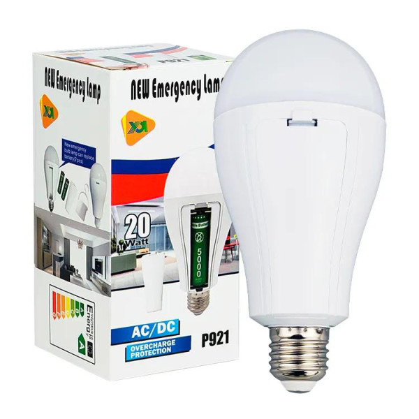 Світлодіодна LED Лампа з Акумулятором P921 20W E27 2x18650 Світлодіодна LED Лампа з Акумулятором P921 20W E27 2x18650