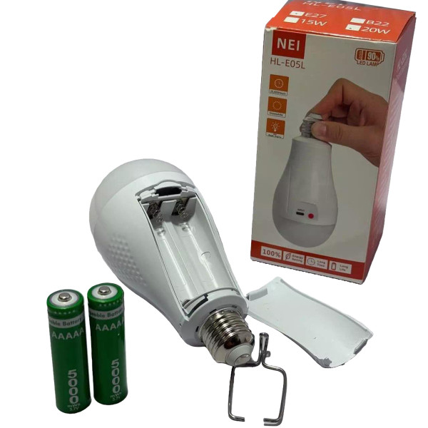 Світлодіодна LED Лампа з Акумулятором E05L 2x18650 Гачок ЗП Type-C