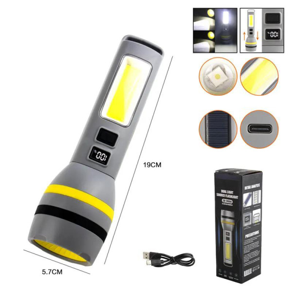 Ліхтар CH-24084-TG+COB Сонячна Панель 1х18650 ЗУ Type-C Zoom Ліхтар CH-24084-TG+COB Сонячна Панель 1х18650 ЗУ Type-C Zoom