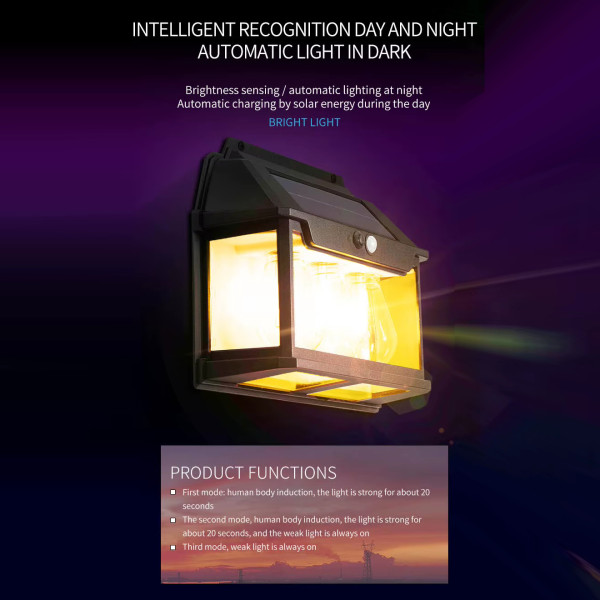 Ліхтар 999-38W Вольфрамові Лампи Motion Sensor 1х18650 Сонячна Панель Ліхтар 999-38W Вольфрамові Лампи Motion Sensor 1х18650 Сонячна Панель