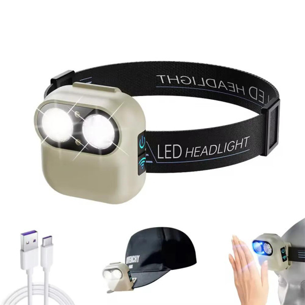 Ліхтар Налобний W809-2XTE Motion Sensor Li-Ion Акумулятор ЗП Type-C Магніт Кліпса Ліхтар Налобний W809-2XTE Motion Sensor Li-Ion Акумулятор ЗП Type-C Магніт Кліпса