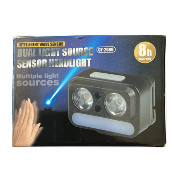 Ліхтар Налобний 2069-XPG White + XPG Yellow + 5SMD Red Motion Sensor Li-Ion Акумулятор ЗП Type-C Ліхтар Налобний 2069-XPG White + XPG Yellow + 5SMD Red Motion Sensor Li-Ion Акумулятор ЗП Type-C