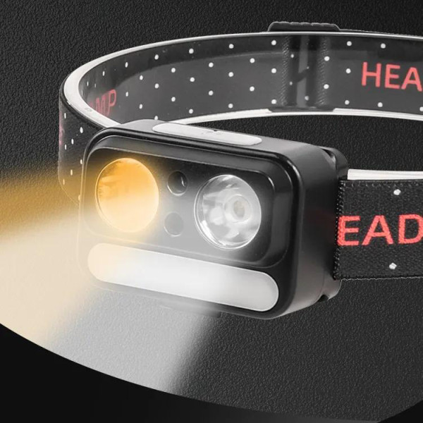 Ліхтар Налобний 2069-XPG White + XPG Yellow + 5SMD Red Motion Sensor Li-Ion Акумулятор ЗП Type-C Ліхтар Налобний 2069-XPG White + XPG Yellow + 5SMD Red Motion Sensor Li-Ion Акумулятор ЗП Type-C