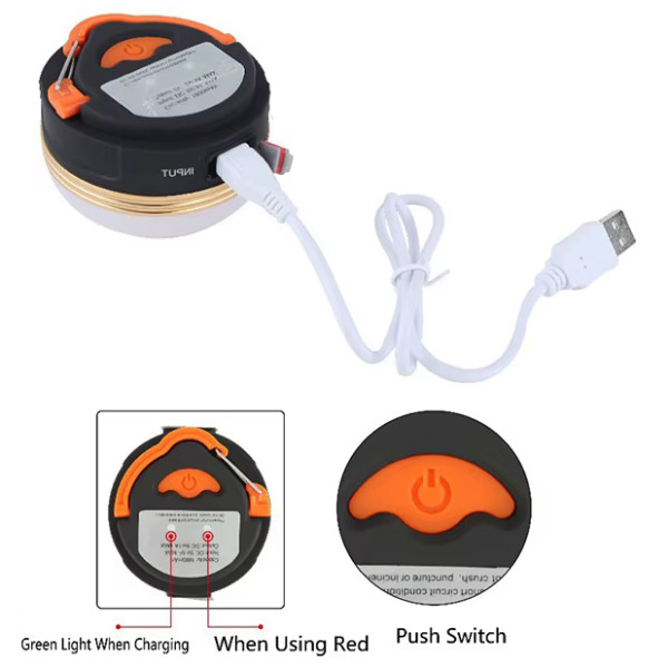 Ліхтар Кемпінг YD-1-5SMD Li-Ion Акумулятор Power Bank ЗП Type-C Магніт Гачок Ліхтар Кемпінг YD-1-5SMD Li-Ion Акумулятор Power Bank ЗП Type-C Магніт Гачок