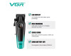 Аккумуляторная машинка для стрижки (clipper) VGR V-196 GREEN, 8 насадок, 7000 RPM, 2000 mAh, LED display