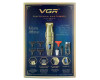 Тример VGR V-265 4 Насадки 1600mAh 8000 RPM LED Display Тример VGR V-265 4 Насадки 1600mAh 8000 RPM LED Display