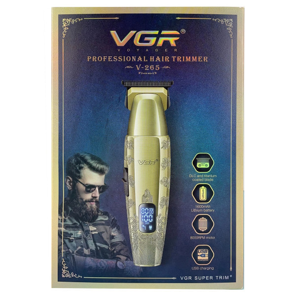 Тример VGR V-265 4 Насадки 1600mAh 8000 RPM LED Display Тример VGR V-265 4 Насадки 1600mAh 8000 RPM LED Display