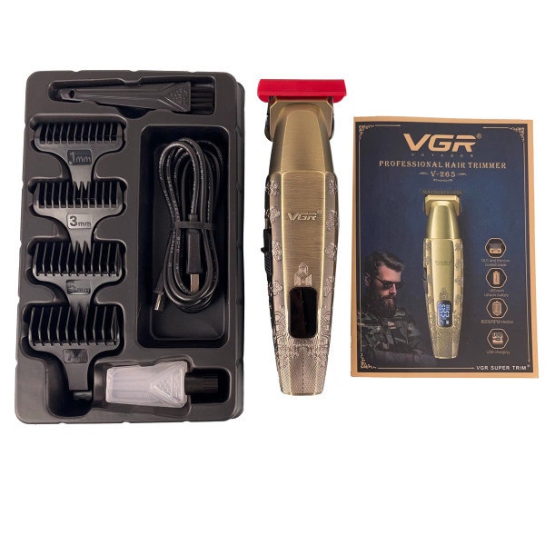Тример VGR V-265 4 Насадки 1600mAh 8000 RPM LED Display Тример VGR V-265 4 Насадки 1600mAh 8000 RPM LED Display
