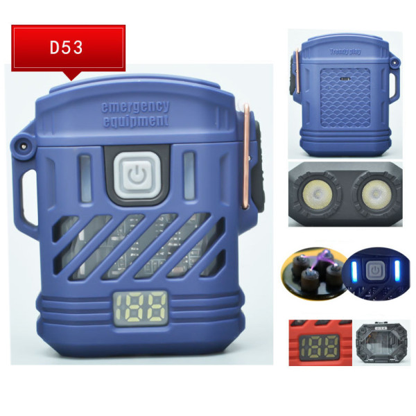 Ліхтар MULTIFUNCTIONAL D53-2LED Li-Ion Акумулятор Індикація Заряду Запальничка ЗП Type-C Box Ліхтар MULTIFUNCTIONAL D53-2LED Li-Ion Акумулятор Індикація Заряду Запальничка ЗП Type-C Box