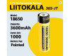 Акумулятор 18650, LiitoKala 36S-JT, 3600mAh, ОРІГІНАЛ