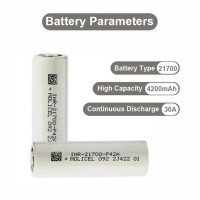 Аккумулятор 21700-P42A, Molicel, 4200mAh, 30A