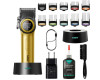 Акумуляторна Машинка Для Стрижки Clipper VGR V-001 GOLD 10 Насадок 9000 RPM 4600 mAh LED Light LED Display