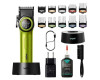 Акумуляторна Машинка Для Стрижки Clipper VGR V-001 GREEN 10 Насадок 9000 RPM 4600 mAh LED Light LED Display