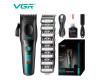 Акумуляторна Машинка Для Стрижки VGR V-195 GREEN 8 Насадок 9000 RPM 2500 mAh LED Display Акумуляторна Машинка Для Стрижки VGR V-195 GREEN 8 Насадок 9000 RPM 2500 mAh LED Display