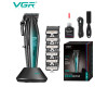 Акумуляторна Машинка Для Стрижки VGR V-270 6 Насадок 9000 RPM 2500 mAh LED Display
