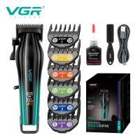 Акумуляторна Машинка Для Стрижки VGR V-273 GREEN 6 Насадок 8000 RPM 3000 mAh LED Display Акумуляторна Машинка Для Стрижки VGR V-273 GREEN 6 Насадок 8000 RPM 3000 mAh LED Display