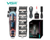 Акумуляторна Машинка Для Стрижки VGR V-279 RED 6 Насадок 9000 RPM 2500 mAh LED Display