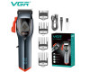 Акумуляторна машника для стриження (clipper) VGR V-647, 4 насадки, LED display