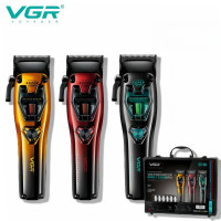 Аккумуляторная Машинка Для Стрижки Clipper VGR V-668 VECTOR MOTOR 8000-11000 RPM 6 Насадок LED Display Аккумуляторная Машинка Для Стрижки Clipper VGR V-668 VECTOR MOTOR 8000-11000 RPM 6 Насадок LED Display