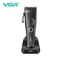 Акумуляторна Машинка Для Стрижки Clipper VGR V-880C BLACK EXTERNAL ROTOR MOTOR MIM BLADE 11 Насадок Док-Станція