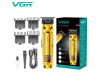 Акумуляторна Машинка Для Стрижки VGR V-904 GOLD 4 Насадки 2000 mAh LED Display Акумуляторна Машинка Для Стрижки VGR V-904 GOLD 4 Насадки 2000 mAh LED Display