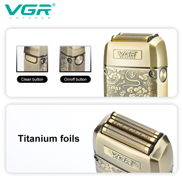 Електробритва VGR V-336 Шейвер Подвійне Лезо + Тример LED Display Металева Електробритва VGR V-336 Шейвер Подвійне Лезо + Тример LED Display Металева