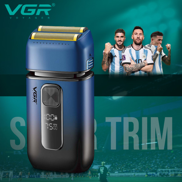 Електробритва VGR V-362 шейвер, подвійне лезо, IPX6, LED Display