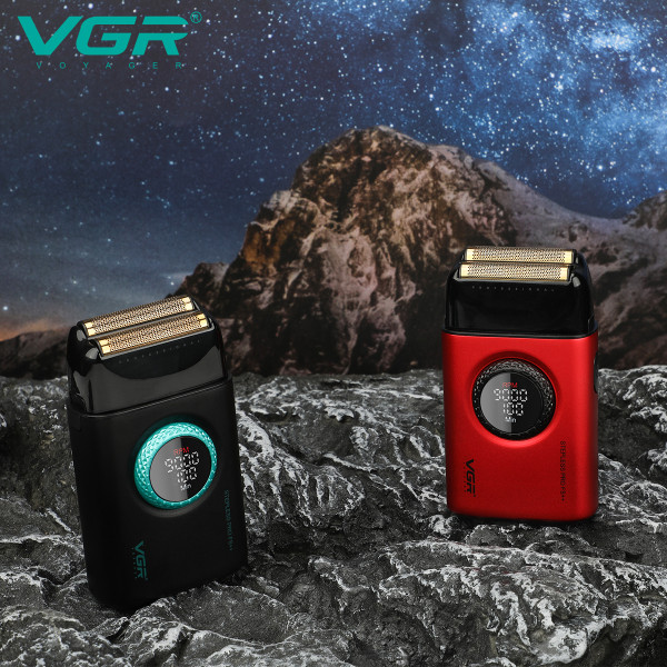 Електробритва VGR V-377 шейвер, подвійне лезо, регулювання потужності 7000-9000 RPM, LED display