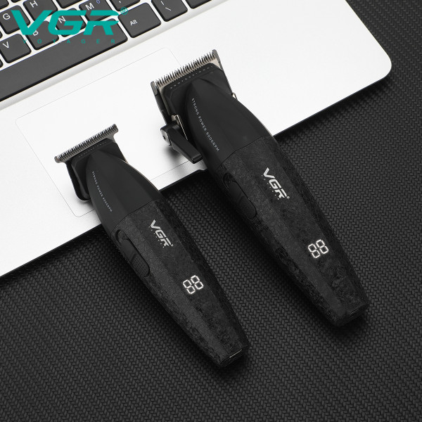 Комплект VGR 2 в 1 V-640 акумуляторна машинка для стриження (clipper) та триммер