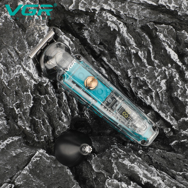 Тример VGR 2 в 1 V-949, триммер та триммер для носа, 4 насадки, IPX6, LED display